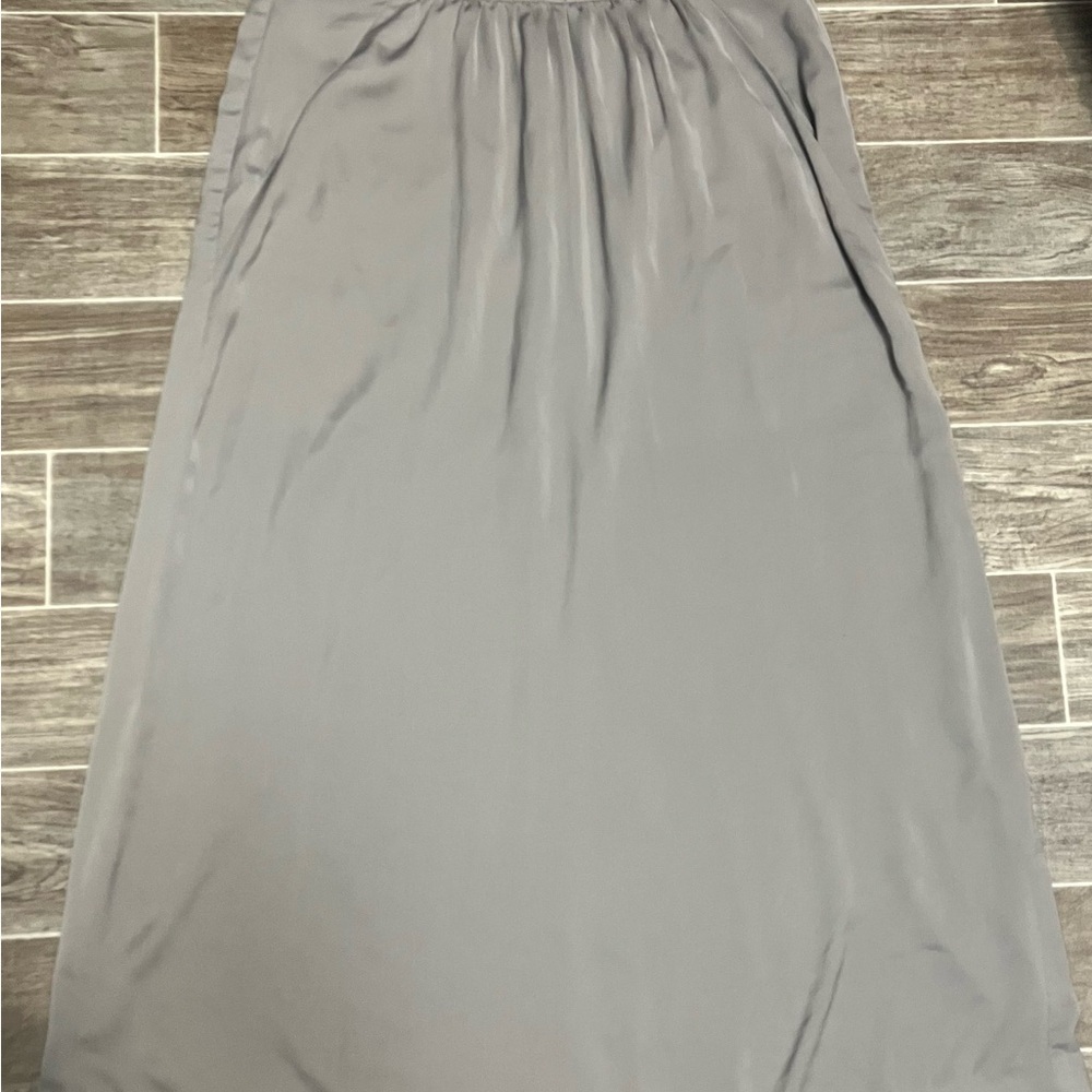 Elegant Gray Maxi Skirt